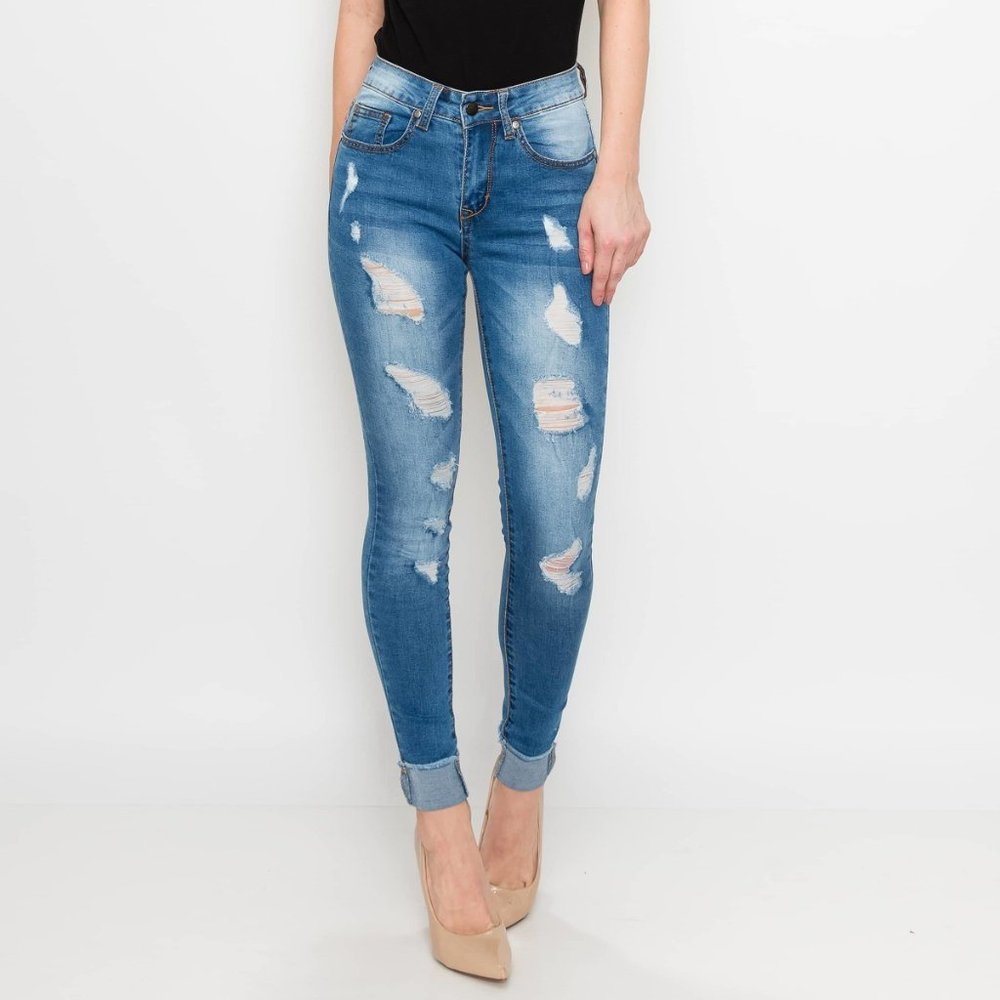 High waisted  skinny jeans